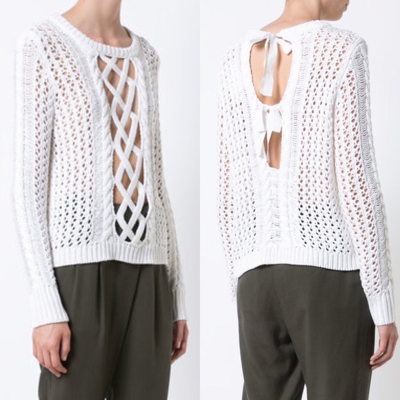 Zac Posen ‘Angela’ Lace Up Sweater - Picture 7 of 8